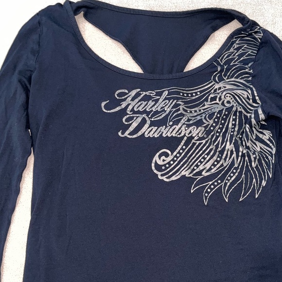 Harley Davidson long sleeve t-back top - Picture 7 of 14